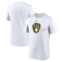T-shirt Nike Dri-FIT blanc pour homme, Milwaukee Brewers, New Legend