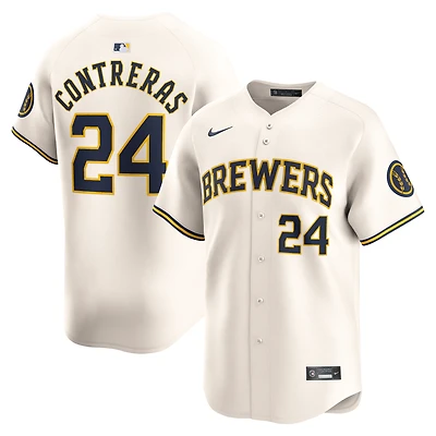 Maillot de joueur Nike William Contreras crème Milwaukee Brewers Home Limited pour homme