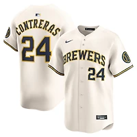 Maillot de joueur alternatif Nike William Contreras pour homme des Milwaukee Brewers, couleur crème, édition limitée
