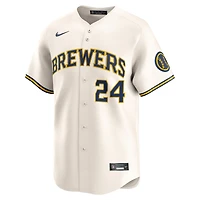 Maillot de joueur alternatif Nike William Contreras pour homme des Milwaukee Brewers, couleur crème, édition limitée