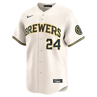Maillot de joueur alternatif Nike William Contreras pour homme des Milwaukee Brewers, couleur crème, édition limitée