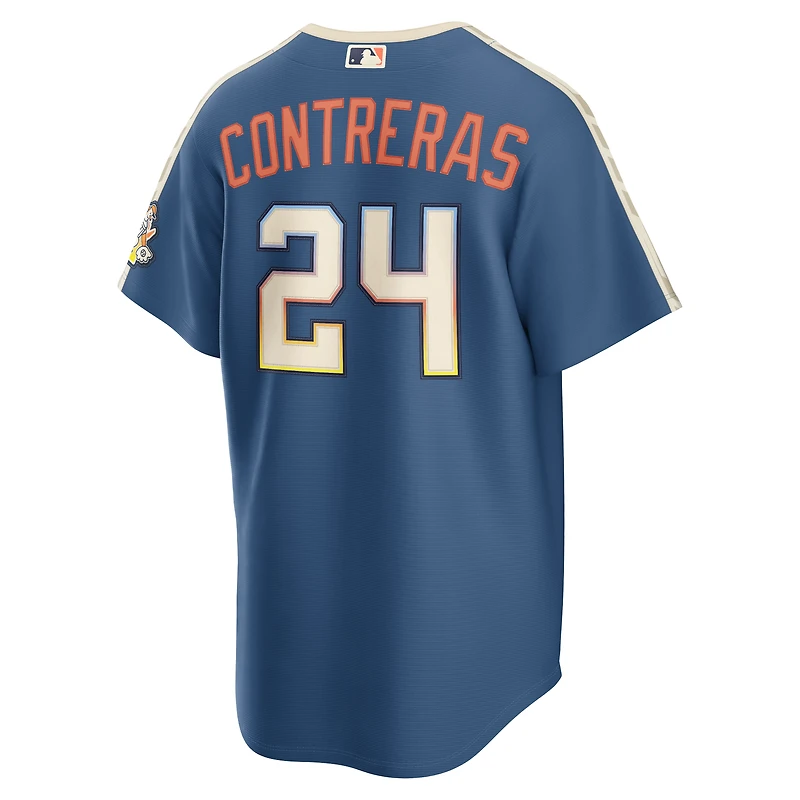 Men's Nike William Contreras Mineral Blue Milwaukee Brewers 2026 City Connect Stadium Jersey