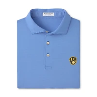 Polo à rayures jubilé Peter Millar Royal Milwaukee Brewers pour homme