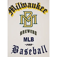 T-shirt pour homme Pro Standard Cream Milwaukee Brewers Cooperstown Collection Old English
