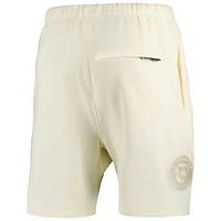 Men's Pro Standard Cream Milwaukee Brewers Neutral Fleece Shorts