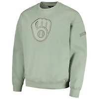 Sweat à capuche neutre pour hommes Pro Standard Green Milwaukee Brewers épaules tombantes