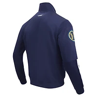Men's Pro Standard Navy Milwaukee Brewers Fast Lane Full-Zip Track Jacket