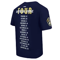 T-shirt surdimensionné City Tour Pro Standard pour hommes, bleu marine, Milwaukee Brewers