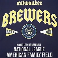 T-shirt surdimensionné City Tour Pro Standard pour hommes, bleu marine, Milwaukee Brewers