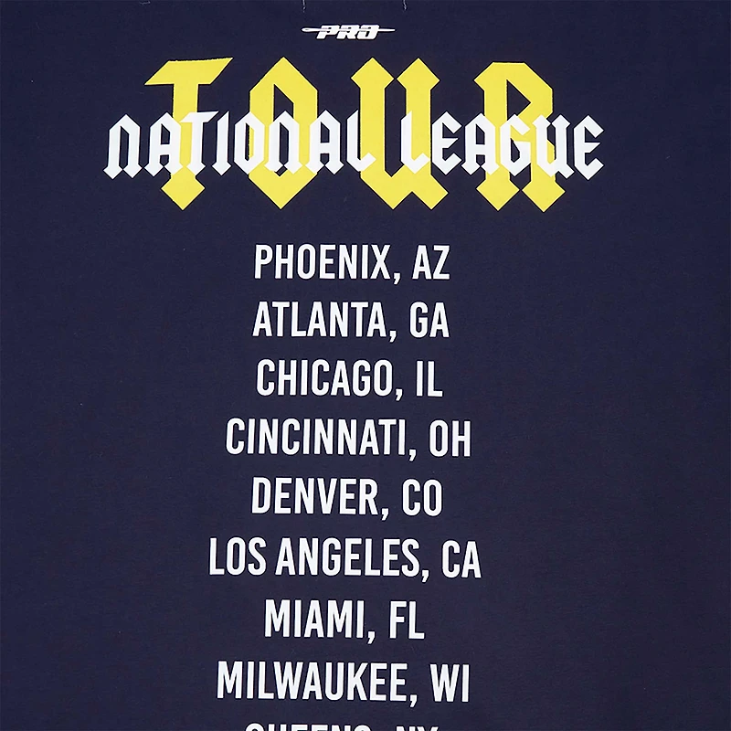 T-shirt surdimensionné City Tour Pro Standard pour hommes, bleu marine, Milwaukee Brewers