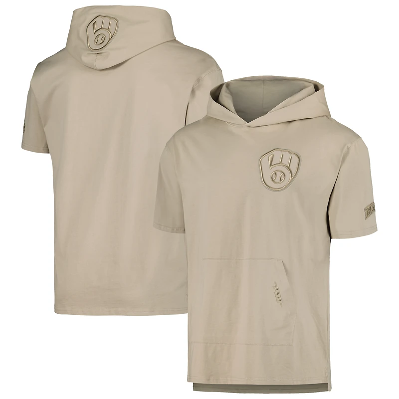 T-shirt à capuche neutre Pro Standard Tan Milwaukee Brewers pour hommes