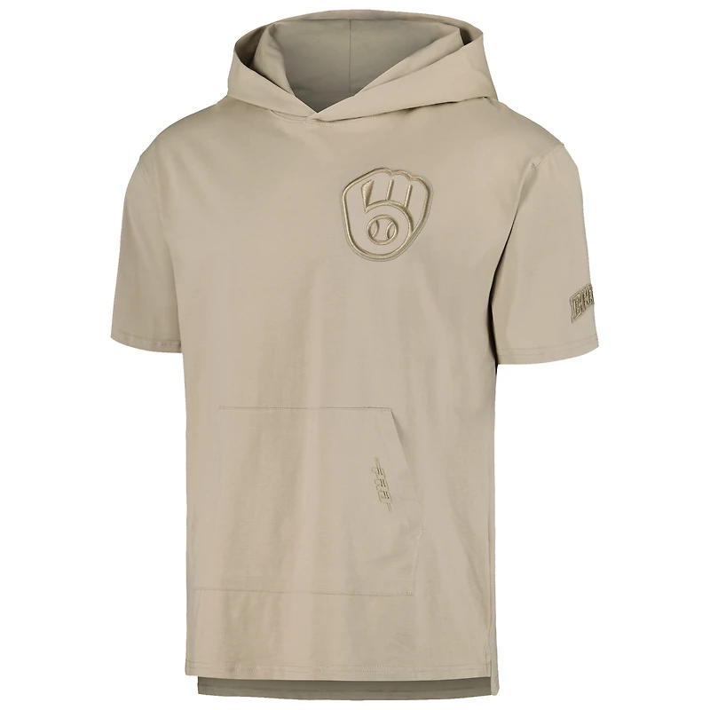 T-shirt à capuche neutre Pro Standard Tan Milwaukee Brewers pour hommes