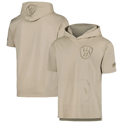 Men's Pro Standard Tan Milwaukee Brewers Neutral Hoodie T-Shirt