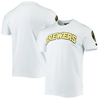 T-shirt blanc avec logo de l'équipe des Milwaukee Brewers Pro Standard pour homme