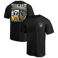 Profil homme - T-shirt graphique double face Milwaukee Brewers noir grandes tailles