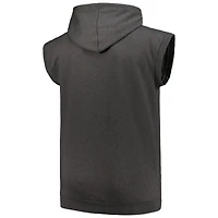 Sweat à capuche sans manches pour hommes Profile Heather Charcoal Milwaukee Brewers Big & Tall Muscle