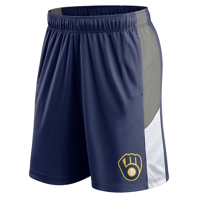 Short d'équipe des Brewers de Milwaukee Profile bleu marine/gris pour hommes