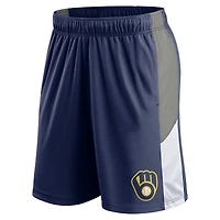 Short d'équipe des Brewers de Milwaukee Profile bleu marine/gris pour hommes