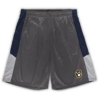 Short d'équipe des Brewers de Milwaukee Profile bleu marine/gris pour hommes
