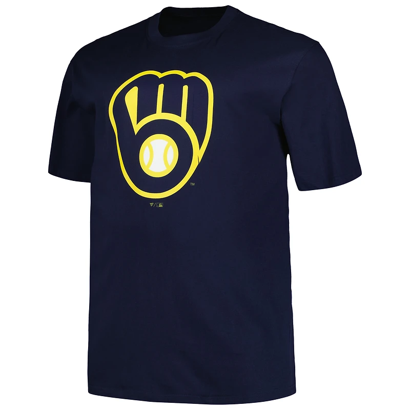 T-shirt pour hommes Profile Navy Milwaukee Brewers Big & Tall #1 Dad