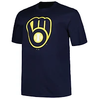 T-shirt pour hommes Profile Navy Milwaukee Brewers Big & Tall #1 Dad