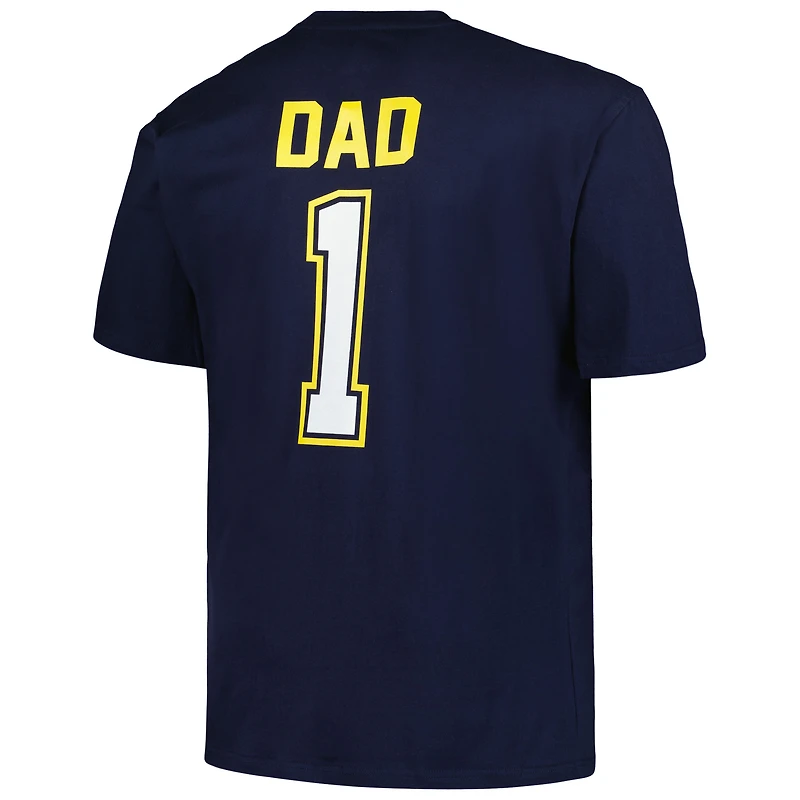 T-shirt pour hommes Profile Navy Milwaukee Brewers Big & Tall #1 Dad