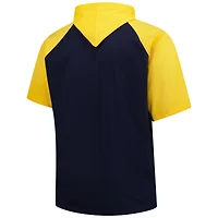 Sweat à capuche manches courtes pour homme, bleu marine, grand format, Milwaukee Brewers