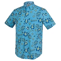 Haut à boutons en mélange de trois matières Reyn Spooner bleu clair Milwaukee Brewers Cooperstown Kekai Performance pour homme