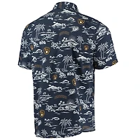 Chemise boutonnée Kekai Performance pour homme, bleu marine, Reyn Spooner, Milwaukee Brewers