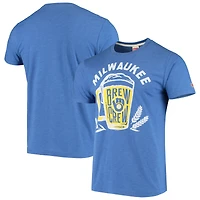 T-shirt à trois mélanges Hyperlocal Royal Milwaukee Brewers pour homme