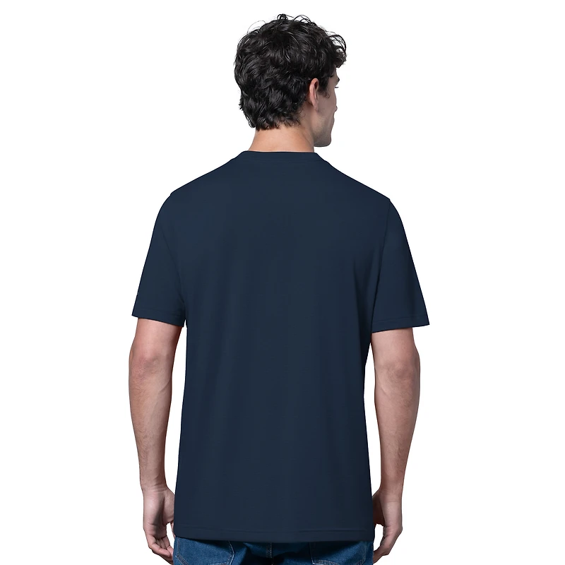 Ensemble de deux t-shirts à manches longues et courtes Starter pour homme, gris chiné/bleu marine