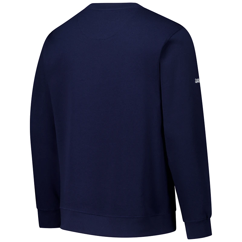 Sweat-shirt ras du cou léger bleu marine Stitches pour homme des Milwaukee Brewers