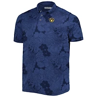 Polo Tommy Bahama Navy Milwaukee Brewers Big & Tall Miramar Blooms pour homme