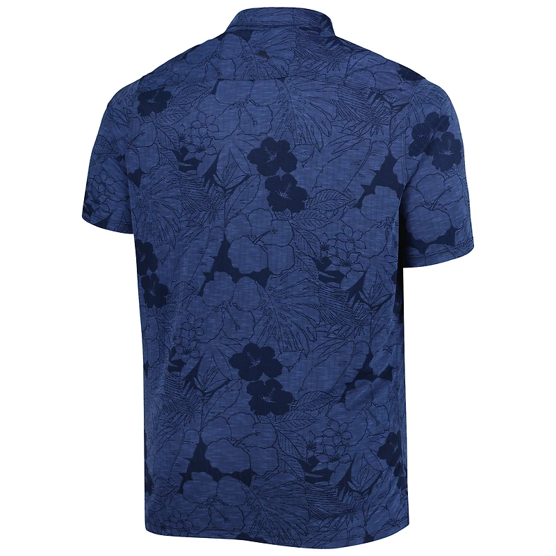 Polo Tommy Bahama Navy Milwaukee Brewers Big & Tall Miramar Blooms pour homme