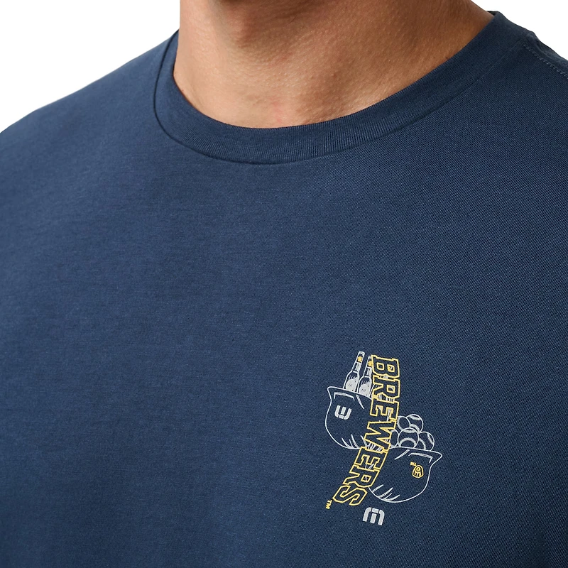 T-shirt homme TravisMathew Navy Milwaukee Brewers Dugout Dreams