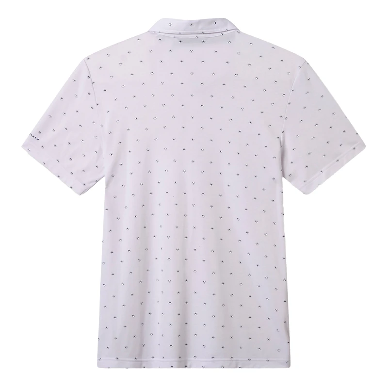 Men's TravisMathew White Milwaukee Brewers Crowd Roar Tri-Blend Polo