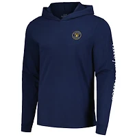 Men's Vineyard Vines Navy Milwaukee Brewers Long Sleeve Hoodie T-Shirt