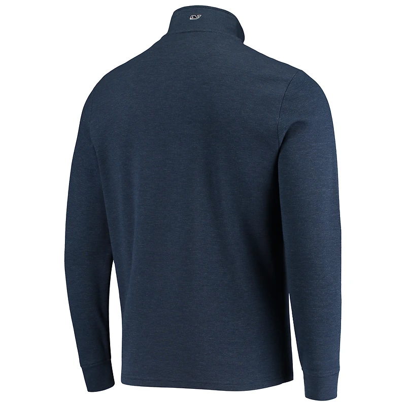 Men's Vineyard Vines Navy Milwaukee Brewers Saltwater Quarter-Zip Jacket