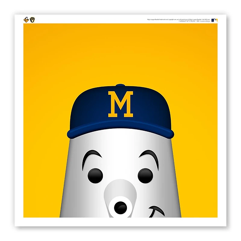 Milwaukee Brewers Poster Barrelman 30,5 x 30,5 cm