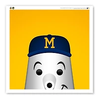Milwaukee Brewers Poster Barrelman 30,5 x 30,5 cm