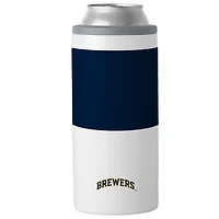 Refroidisseur de canettes minces à blocs de couleurs Milwaukee Brewers de 12 oz