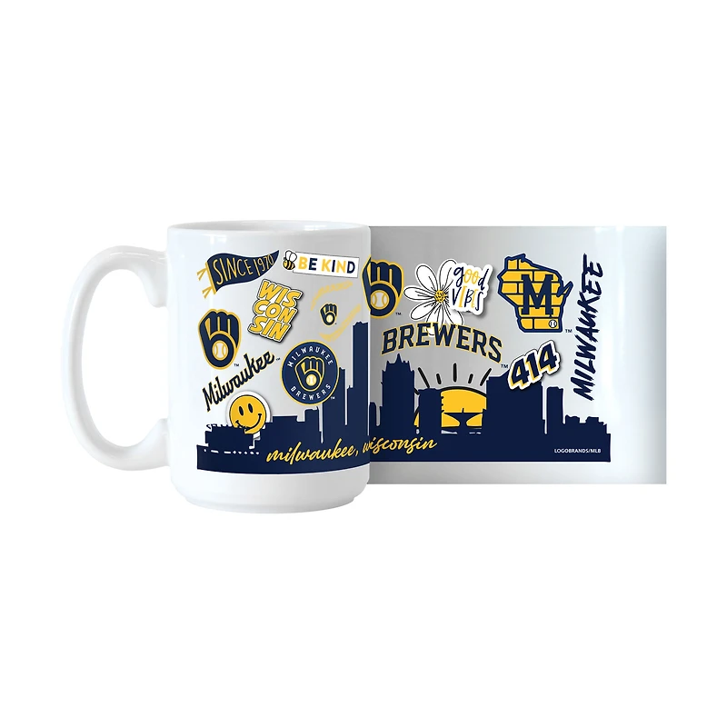 Milwaukee Brewers 15oz. Native Ceramic Mug
