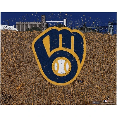 Milwaukee Brewers 16" x 20" Photo Print - Designed and Signed by Artist Maz Adams - Limited Edition of 25