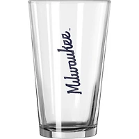 Brasseurs de Milwaukee 16 oz. Verre à pinte Team Wordmark Game Day