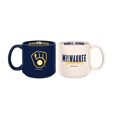 Lot de 2 tasses empilables Milwaukee Brewers de 15 oz