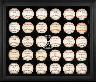 Milwaukee Brewers Black Framed 30-Ball 2020-Present Logo Display Case