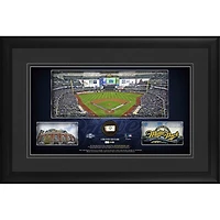 Milwaukee Brewers Framed 10" x 18" Stadium Panoramic Collage with a Piece of Game-Used Baseball - Limited Edition of 500
