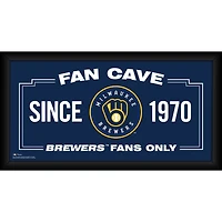 Milwaukee Brewers Framed 10" x 20" Fan Cave Collage