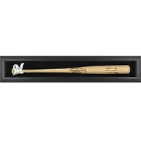 Vitrine murale pour batte individuelle avec logo des Milwaukee Brewers, cadre noir, étui à batte unique