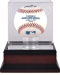 Milwaukee Brewers Mahogany Baseball 2020-Present Logo Display Case
